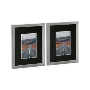 Photo Frames with 4" x 6" Mount - 8" x 10" - Grey/Black - Pack of 2
