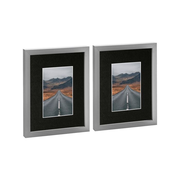 Photo Frames with 4" x 6" Mount - 8" x 10" - Grey/Black - Pack of 2