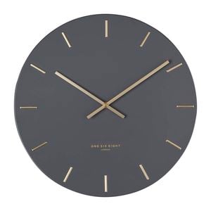 One Six Eight London  LUCA Charcoal 40cm Silent Wall Clock