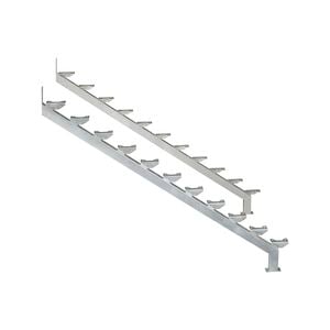 Galintel 11 Tread Galvanised Steel Dual Stair Stringer - 2 Pack
