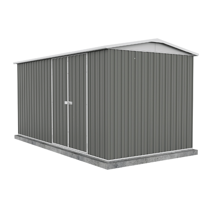 Absco Sheds 4.48 x 2.26 x 2.3m Woodland Grey Highlander Double Door Garden Shed