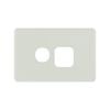 Deta S-Line Single Antique White Power Point Cover Plate - Antique White