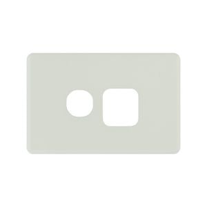 Deta S-Line Single Antique White Power Point Cover Plate - Antique White