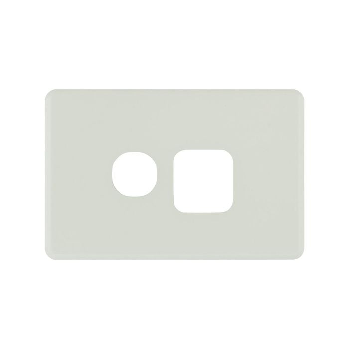 Deta S-Line Single Antique White Power Point Cover Plate - Antique White