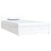 vidaXL Bed Frame without Mattress with Drawers White 90x190 cm Single