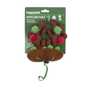 Happy Tails Christmas Antler Dog Hat