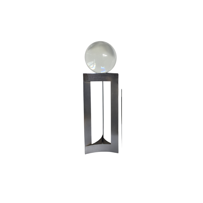 Elegant Collections Silver Glass Decorative Sphere – Large