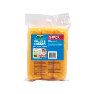 UNi-PRO 230mm You Can Do It Wall And Ceiling Roller Cover - 3 Pack 10mm Nap
