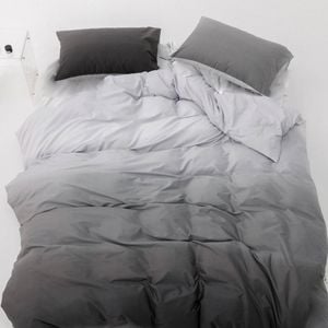 Grey Ombre 100% Cotton Quilt Cover Set - Queen Size