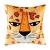 Kas Kids Cheetah Filled Cushion Decor Square 45x45cm - Orange