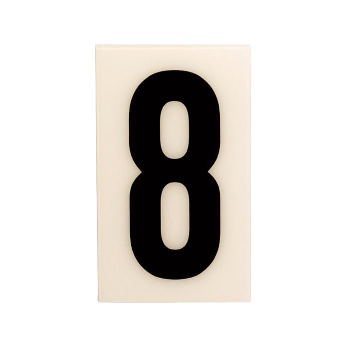 Sandleford 60 x 35mm 8 Black and White Self Adhesive Numeral