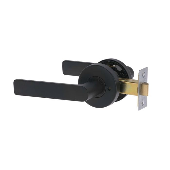 Lockwood Nero Matt Black Velocity L3 Privacy Lever Set