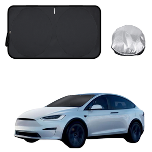 Front Windscreen Sun Shade for Tesla Model X 2015 - Current - Standard 150 x 85 cm - Black