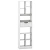 Costway 180cm Bookcase Drawer 10-Cube Storage Organizer White