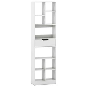 Costway 180cm Bookcase Drawer 10-Cube Storage Organizer White
