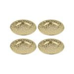 4PK Spencer Hammered 13cm Metallic Coaster Set - Gold
