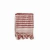 Miss April Pompom Turkish Cotton Hand Towel Rust