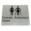 Bradley Female Ambulant Toilet Braille Sign