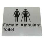 Bradley Female Ambulant Toilet Braille Sign