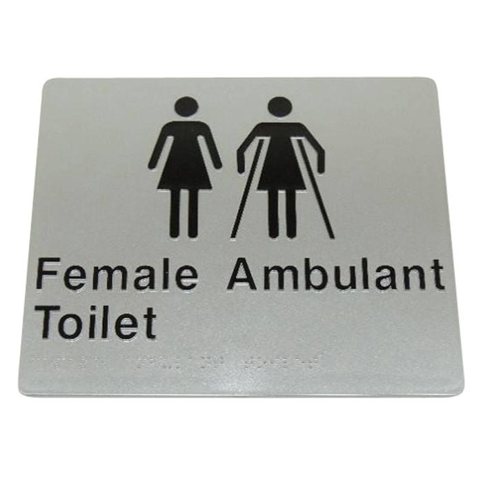 Bradley Female Ambulant Toilet Braille Sign