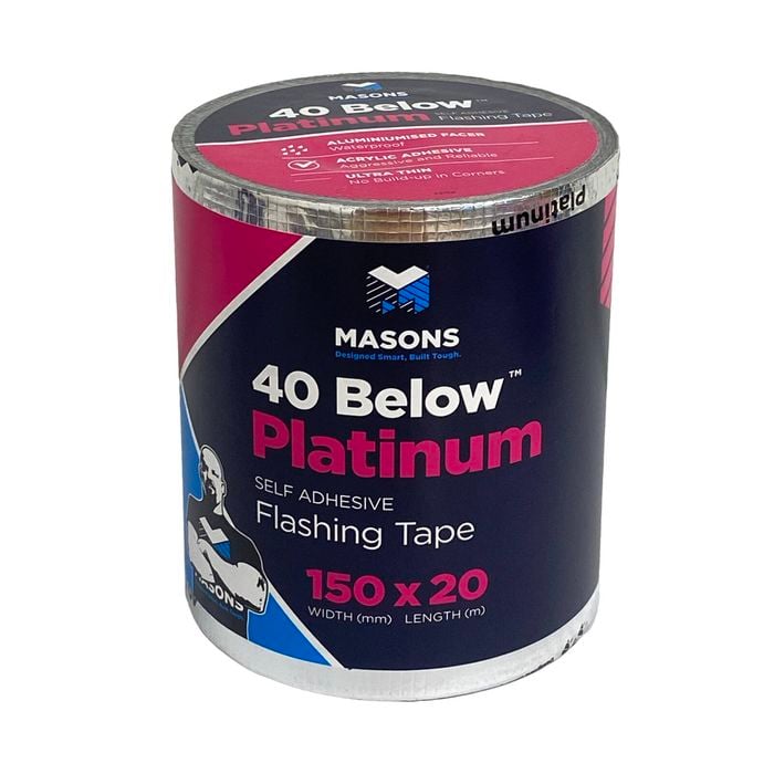 Masons 150mm x 20m 40 Below Platinum Flashing Tape