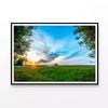 Grassy Field under a Cloudy Sky  Print 100% Australian Made 120x90cm  (Poster)