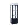Exquisite Upright Glass Display Refrigerators Black With Led 235 Litre