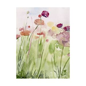 Artey | Among the Watercolor Wildflowers I - Stretched Canvas - Stretched Canvas - 90 x 120cm
