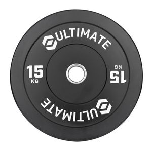 Ultimate 450 x 450 x 50mm 15kg Black Rubber Bumper Plate
