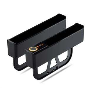 Catzon 2pcs Car Seat Gap Filler Organizer With Usb Type-c Dual Port Fast Charger-black