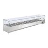 Polar G-Series Countertop Prep Fridge 10x 1/4GN with Glass Sneeze guard