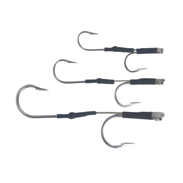 Swimerz Double Hooks, 180 Offset Double, 8/0, Qty 3
