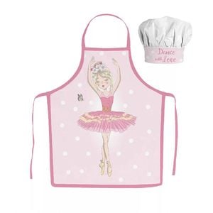 Sweet Home Ballerina Kids Apron And Chef's Hat Set