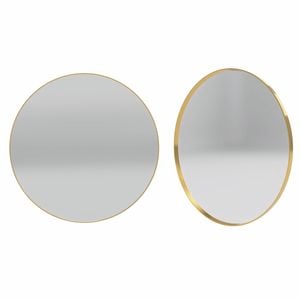 Forme 800mm Brushed Gold Round Framed Mirror