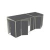 Build-a-Shed 1.5 x 5.2 x 2.0m Tunnel Shed Tunnel Sliding Door Plus Dual Double Hinged Side Doors - Grey