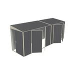 Build-a-Shed 1.5 x 5.2 x 2.0m Tunnel Shed Tunnel Sliding Door Plus Dual Double Hinged Side Doors - Grey
