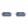 2PK Urban Kitchen Silicone Square Cooking Pan Non-Stick 22x22cm