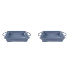 2PK Urban Kitchen Silicone Square Cooking Pan Non-Stick 22x22cm