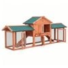 i.Pet Chicken Coop Rabbit Hutch 220cm x 44cm x 84cm Large Run Wooden Outdoor Bunny Cage House