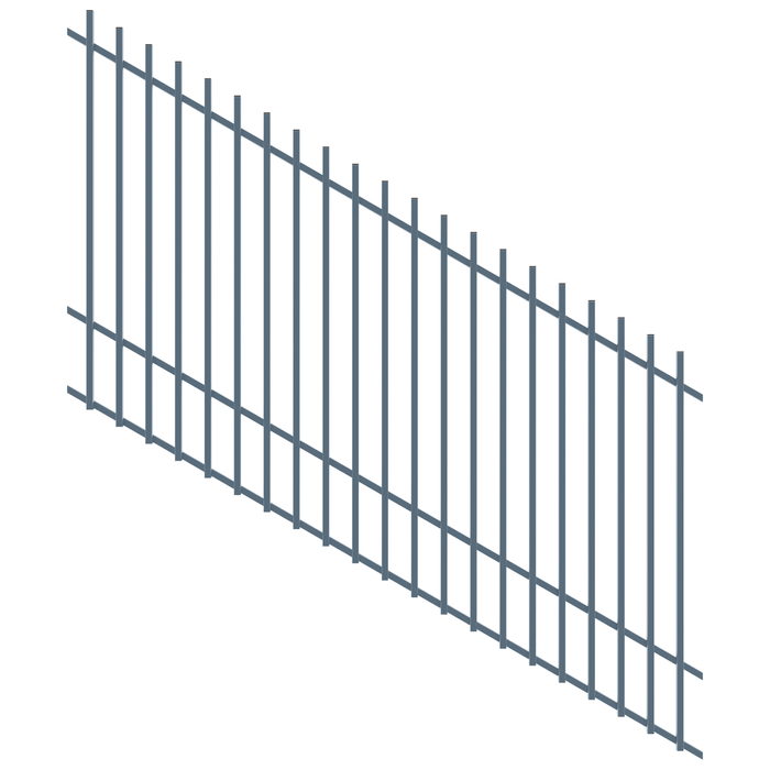 ProtectorAl 1201-2400W x 1500H Deep Ocean Radiator Pool Fence Panel Raked 16-30º