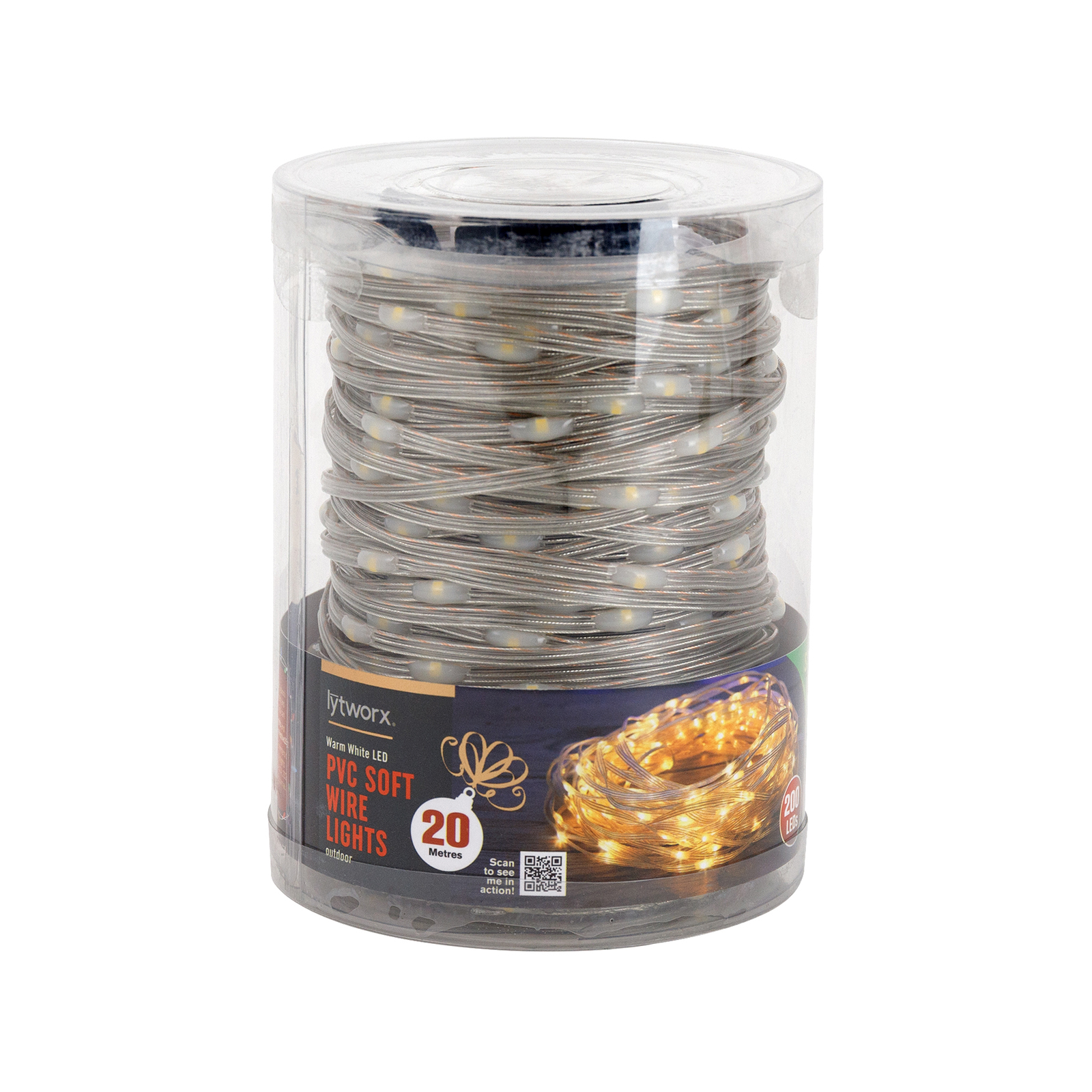 Lytworx 200 LED Warm White Solar PVC Soft Wire Lights product image