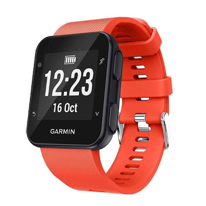 TEGAL Silicone Sport Band Strap For Garmin Forerunner 35 Orange
