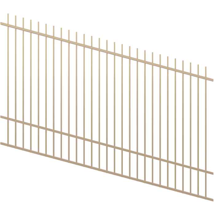 ProtectorAl 1201 - 2400 x 1500mm Primrose Raked Up to 15º Picket Top Pool Fence Panel