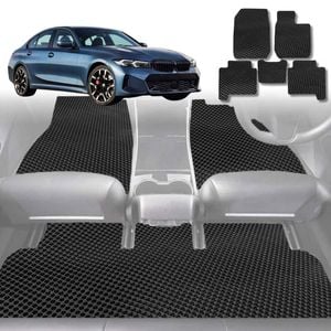 6D Diamond Car Floor Mats for BMW 3 Series (G20 G21)2018-Current-Full Set-Black-Outback GT