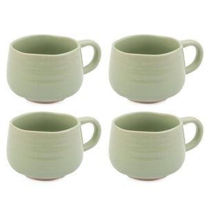 4PK Jamie Oliver Big Love Cosy Cuppa Mug 375ml Stoneware Green