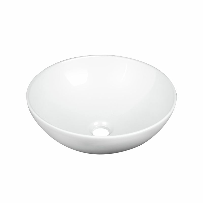 Rumba Gloss White Round Above Counter Basin