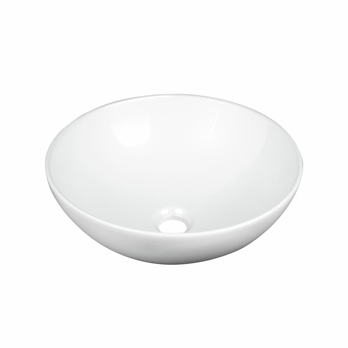 Mondella Round Above Counter Basin - Gloss White Rumba - Bunnings Australia