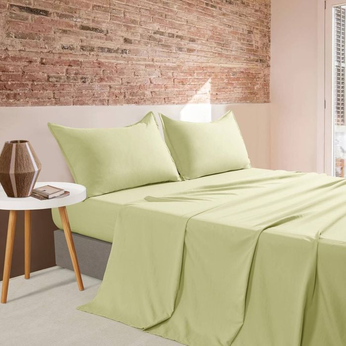 Cleverpolly Vintage Washed Microfibre Sheet Set - Lemon - Queen