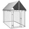 vidaXL Outdoor Dog Kennel with Roof Backyard Dog House Cage Puppy Pet Supply 200x100x150 cm