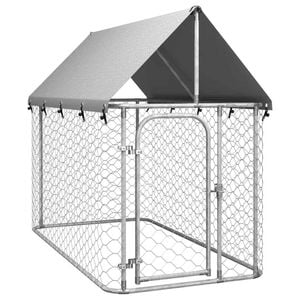 vidaXL Outdoor Dog Kennel with Roof Backyard Dog House Cage Puppy Pet Supply 200x100x150 cm